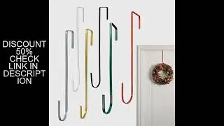 Front Door Christmas Hook Wreath Hanger Strong Load-bearing Rustproof Easy Installation Halloween De
