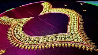 Aari work in normal needle stitch