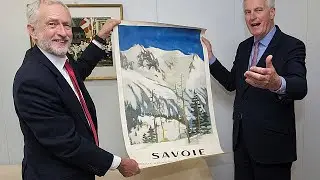 UK Labour leader Jeremy Corbyn pays a visit to the EU Brexit negotiator in Brussels