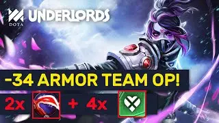 -34 Armor 1 Shot Team! Vigilant Void Heartless Op Combo! | Dota Underlords