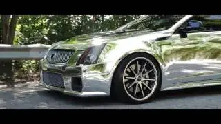 Chrome Cadillac CTS-V filmed by FonzMedia