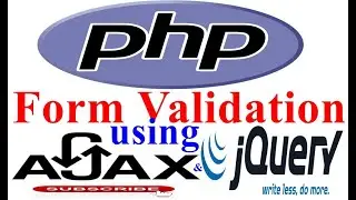 PHP Form Validation| PHP Form Validation Server-Side| PHP Form Validation  Using Ajax And Jquery|php