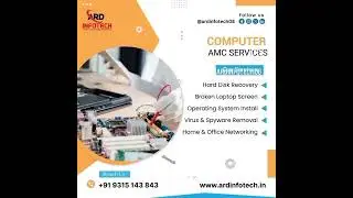 Computer AMC Services #ardinfotech #cctvinstallation #datarecovery #antivirus #refurbishedlaptop