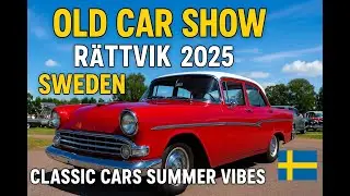 🚗✨ Old Car Show R&auml;ttvik Sweden 2025 | Classic Cars Summer Vibes 🇸🇪