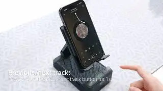 Đế sạc kh&ocirc;ng d&acirc;y Joyroom MH01 t&iacute;ch hợp Loa Wireless Speaker with Phone Holder