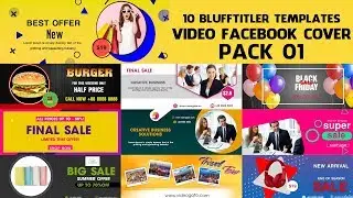 Video Facebook Cover - Pack 01 | Blufftitler Templates PRO