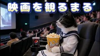 今日は映画を観に行ったまるの一日に密着！🐱🎬