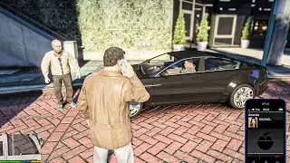 GTA 5 Franklin Michael Trevor Lester Team Up | Delivery Van Escape | Police Chaos 🚨| Infinite Play