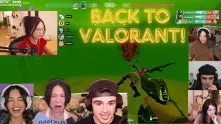 Quarterjade и Valkyrae снова в Valorant! С ума сойти вместе с Sova и Tinakitten Clutch Genes! Глупо!