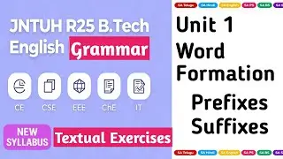 Word Formation Prefixes Suffixes Exercises I New JNTUH R25 B Tech English CE CSE EEE ME ChE IT