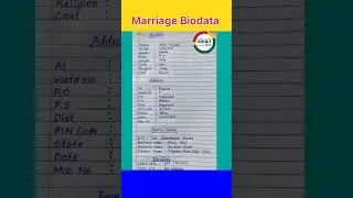 Marriage biodata in English | #biodata #resume  #marriageproposal #marriageprofile #shorts