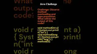 Java Challenge Day 3: Method Overloading & Type Promotion - Can You Guess the Output? 🤔