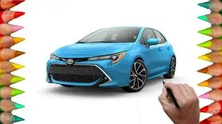 how to draw Toyota Carola car step by step