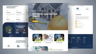 Responsive Construction Website || HTML, CSS & Java Script