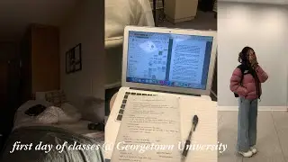 first day of classes @ georgetown university 🫧 (spring semester edition)