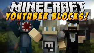 Minecraft Mods - YouTuber Blocks Mod (ft. PewDiePie,CaptainSparklez, iBallisticSquid) - Mod Showcase