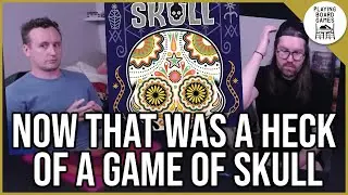 Things get super intense when we play SKULL (Board Game Gameplay)