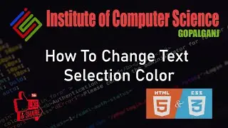 How to Change Text Selection background using pure HTML CSS