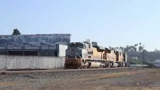 UP 1989 Heritage Unit Leads a Train (HD)