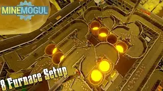 Setting Up 8 Iron Furnaces in MineMogul