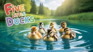 ⭐ Five Little Ducks | Sunny Pond Waddle | Kids Rhyme & Counting