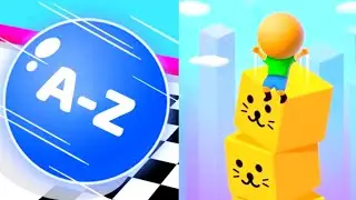 A-Z Run Vs Cube Surfer Android,iOS Mobile Gameplay Walkthrough A186C127
