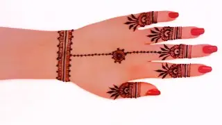 Very simple unique style mehndi design for back hand|new easy mehndi design 2025 | mehandi designs|