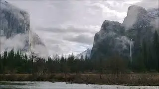 Yosemite Valley View in Winter