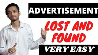 Lost And Found Advertisement|How to write Advertisement on Lost and Found.
