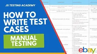 Ecommerce Domain -EBAY Application |Manual Test cases and other Test Artifacts | JS Testing Academy