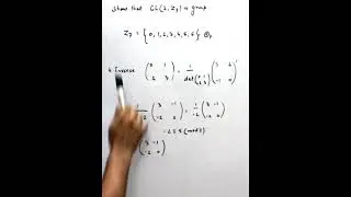 General Linear group of invertible matrices, GL(2, Z7) is a group,