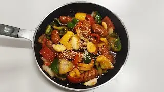 Easy Korean Sausage Stir Fry Recipe