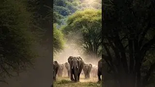 Elephant Run  forest.#shorts #forest #elephant