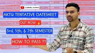 Aktu Tentative Datesheet Out Now 🔥 | How to Pass in Exam | Crash Course | Carewell Pharma