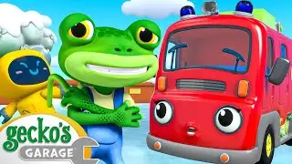 Frozen Firetruck! Brrr! | Gecko's Garage | Moonbug Kids - Play and Learn