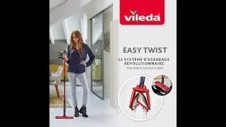 Vileda Easy Twist - syst&egrave;me de nettoyage &agrave; plat avec syst&egrave;me d'essorage int&eacute;gr&eacute;
