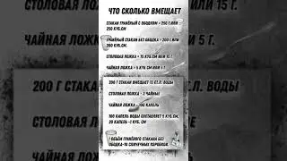 Сколько вмещает стакан, ложки в граммах и каплях