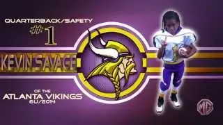 #1 Kevin Savage 2014 Game-1 AtlantaVikings Best 6 yr old Highlights