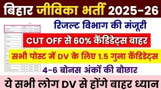 BIHAR JIVIKA POST WISE RESULT 👉📄 BIHAR JEEVIKA RESULT OUT!! BIHAR JIVIKA CUT OFF 2026 All POST
