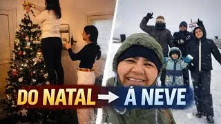 Montamos nossa arvore de Natal e fomos parar na neve