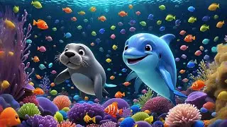 One Tiny Walrus Sings Beneath | Gentle Ocean Song & Counting Rhyme for Kids | Rhymes & Baby Songs