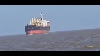 Glimpse of alang ship breaking yard while beaching