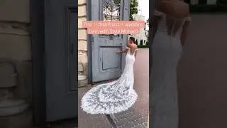 Send this dreamiest long train wedding dress to your best friend! #shorts #weddingdress #dreamdress
