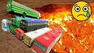 School Bus Jumps & Crashes &ndash; TOP 100 BeamNG Drive Bus Crash Madness