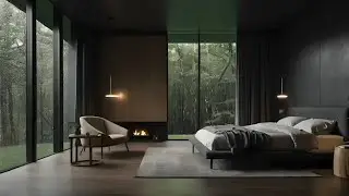 3 Hours Relaxing Sleep Music with Rain Sounds - Peaceful Music in the Warm Bedroom, Stress Relief