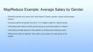 MapReduce Example: Average Salary by Gender | Lecture 23: MapReduce-Tutorial