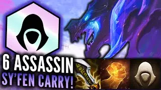 Best in Slot Sy'fen is ASSASSIN EMBLEM! 6 Sin SY'FEN CARRY! | Teamfight Tactics Set 7 Patch 12.12b