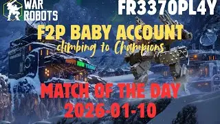 [WR] War Robots gameplay f2p baby account high master league Raven Minos 9 kills 8 beacons