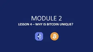 Let's Talk about Bitcoin: What Makes it Unique? (Module 2, Lesson 4)