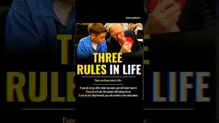 Three Rules in Life 🔥💯 | #motivation #mindset #warrenbuffett #lifelessons #moneymindset #quotes
